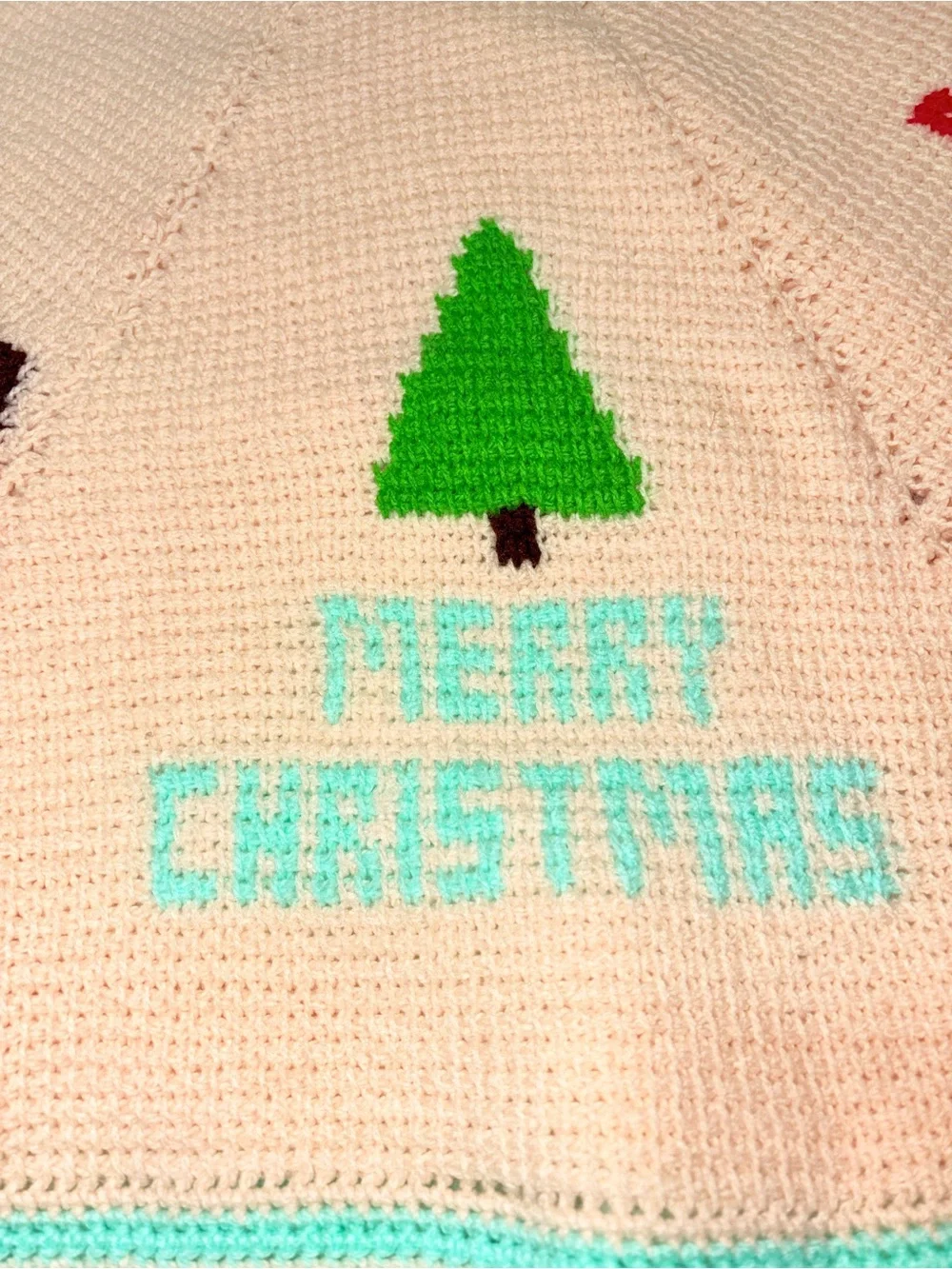 Vintage Crochet Christmas Tree Skirt